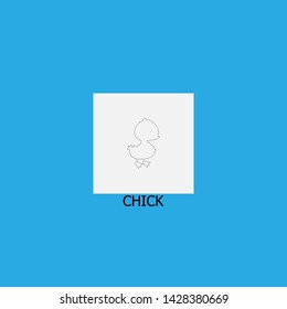 chick icon sign signifier vector