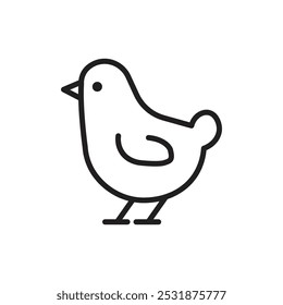 Chick icon Simple thin outline