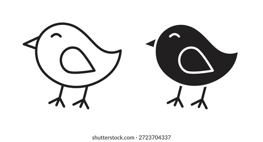 Colección de Vector de los iconos del polluelo para los Diseños web. iconos planos