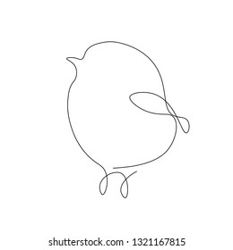 Chick isolated on white background, easter animal, vector illustration.