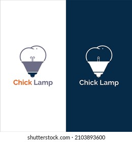 chick lamp, logo design vector  template