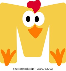 Chick Letter Vector Element Alphabet O