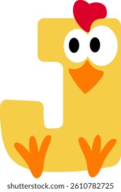 Chick Letter Vector Element Alphabet L