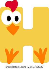 Chick Letter Vector Element Alphabet J