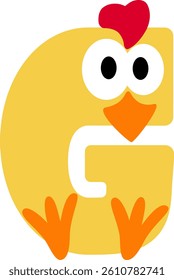 Chick Letter Vector Element Alphabet I