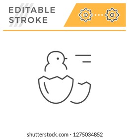 Chick line icon