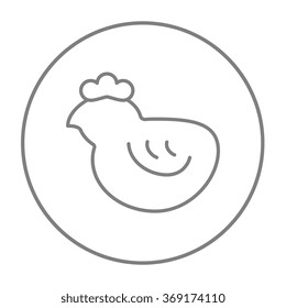 Chick line icon.