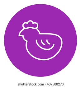 Chick line icon.