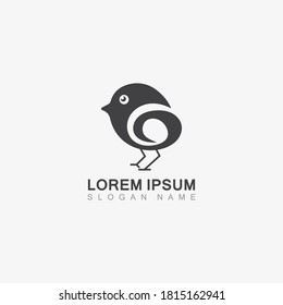 CHICK logo minimalist icon template monoline color line creative