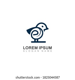 CHICK logo minimalist icon template line color line creative