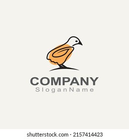 CHICK logo minimalist template monoline color line animal vector creative
