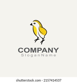 CHICK logo minimalist template monoline color line animal vector creative