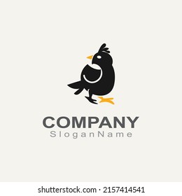 Logo de CHICK plantilla minimalista línea de color monolina vector animal creativo
