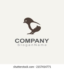 CHICK logo minimalist template monoline color line animal vector creative