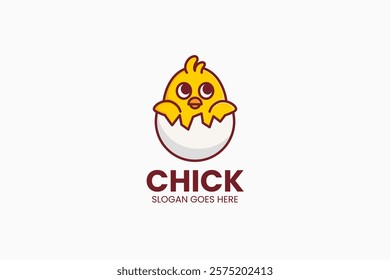 Chick Logo Template. Vector Illustration