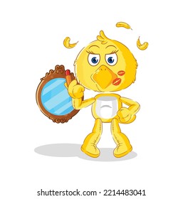 the chick make up mascot. cartoon vector