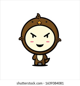 chick mascot character vector illustration