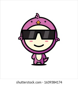 chick mascot character vector illustration