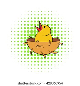 Chick in nest icon