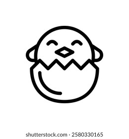 Chick Outline Icon. Chick Icon