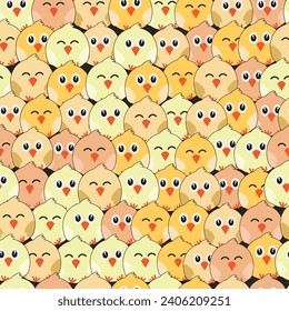 chick pattern in vector, for fabric, background, wallpaper, cover, wrapping, etc