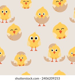 chick pattern in vector, for fabric, background, wallpaper, cover, wrapping, etc