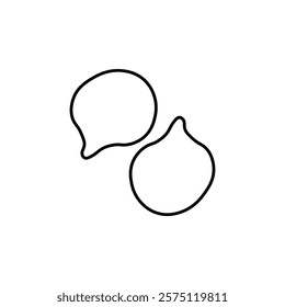 chick peas icon Simple outline illustration