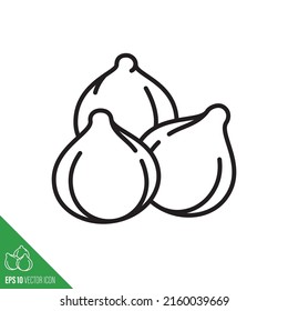 Chick Peas Legume Vegetable Icon, Outline Style Vector Illustration