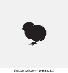Chick, poultry. Domestic chick logo.