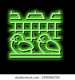 chick in poultry farm neon light sign vector. chick in poultry farm illustration