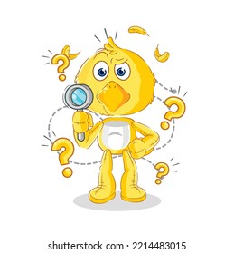 the chick searching illustration. character vector