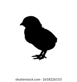 chick silhouette icon vector flat design on white background.