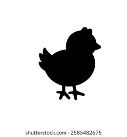 chick silhouette. silhouette vector icon sign symbol illustration design.