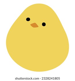 Chick Single 20 cute on a white background, vector illustration