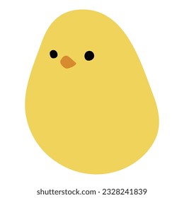 Chick Single 4 cute on a white background, vector illustration