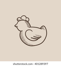Chick sketch icon.