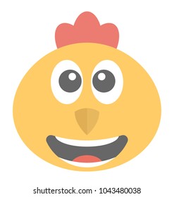 
A chick smiley expressing being happy
