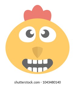 
A chick smiley expressing being irritated 
