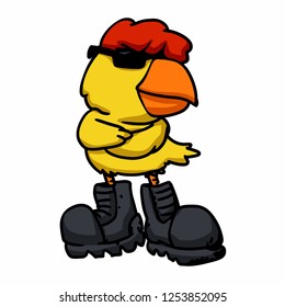 Chick with sunglasses and boots