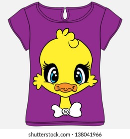 chick / T-shirt graphics / cute cartoon characters / cute graphics for kids / Book illustrations / textile graphic