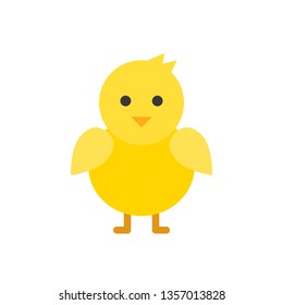 Chick vector illustration, Easter flat design icon