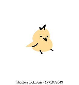 Chick. Vector logo in bold line style