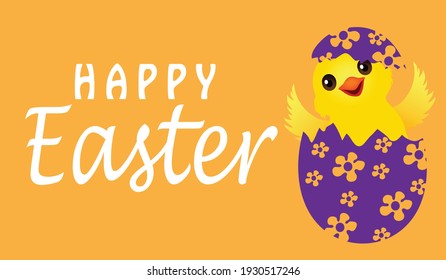 A Chick wishing Happy Easter