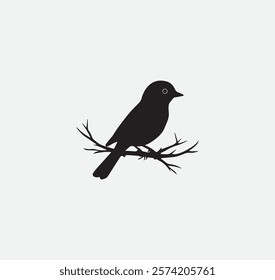 Chickadee animals with a black outline on it vector graphic
