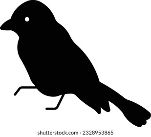 chickadee bird flying animal wild Glyph