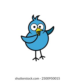 Chickadee bird knocks icon vector illustration showcasing a detailed and cute design. Ideal for nature-themed projects, logos, decor, and creative digital artwork