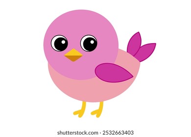 Chickadee cartoon style vector art illustration featuring a cute, fun bird, perfect for digital designs and projects focused on nature, wildlife, and animal themes.