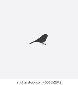 Chickadee icon silhouette vector illustration

