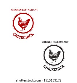 chickchick, chicken logo design vector isolated