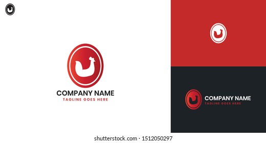 Chicken Abstract logo - All elements on this template are editable with vector software, suitable for Abstract Logo Business / Industry.